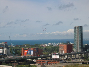 Planes flying in formation