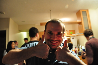 John with thumbs up