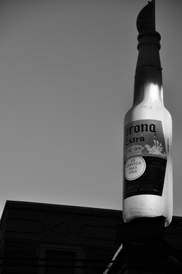 Giant light-up Corona bottle