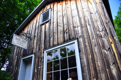 Spinning and Weaving shop at the Westfield Heritage Village