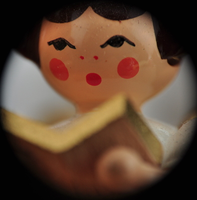 Close up of one of the figures on our German Christmas Pyramid