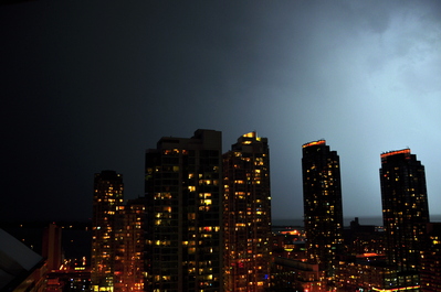 Lightning off to the right