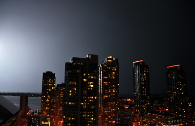 Lightning off to the left