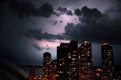 Fun lightning in the clouds