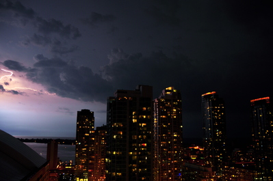 More lightning in the clouds