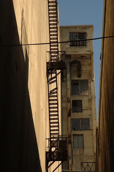 Rickety stairs at the Canada Malting Co.