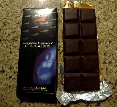 Valrhona Grand Cru Caraibe out of package