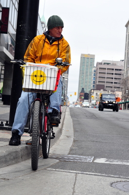 Contradictory faces on Yonge Street