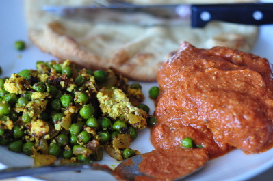 Mutter Panner with Butter Chicken, delicious