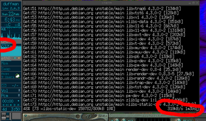 Greater than 300kB/s on a line that is supposed to max at 180kB/s!