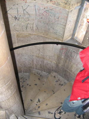 Spiral staircase up the Dom