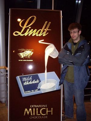Big chocolate bar at the museum