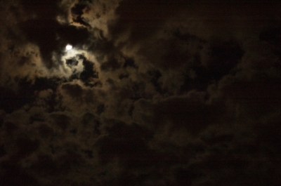 The moon and the clouds