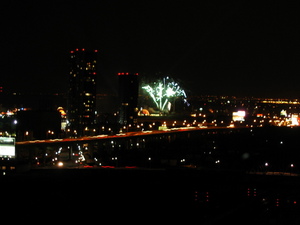 Fireworks from the balcony