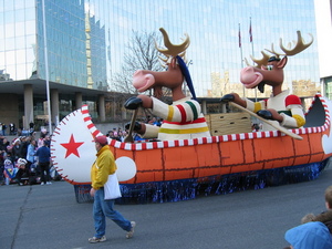 Moose in a canoe