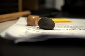 Rock+Dreidel on desk