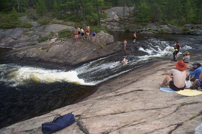 The waterfall slide