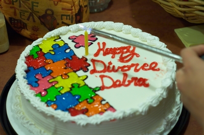 Awesome ice cream cake with obligatory random writing