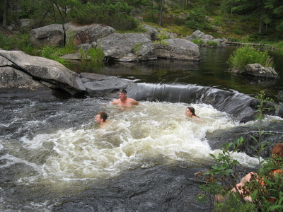 Sitting in the Jacuzzi section