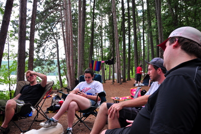 Sitting around the fire