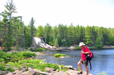 Uncle Lloyd in front of the falls