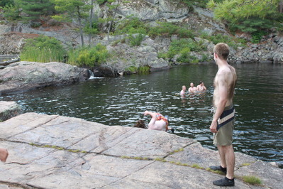 Mike at the end of his flip at High Falls