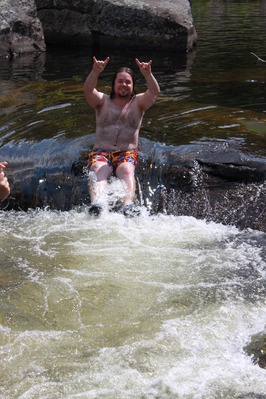 Mike in the water
