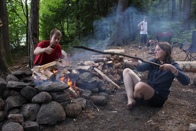 Tending the fire