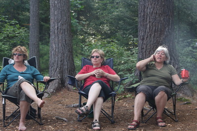 Ladies around the fire