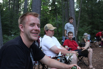 Anthony chilling at the fire