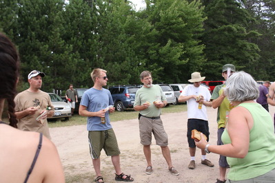 Lunch and beer back at the cars