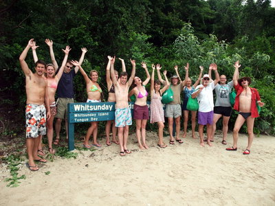 Our whole group at the landing point