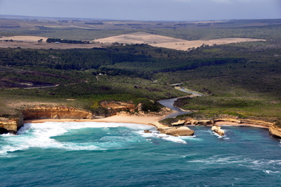 Our abandoned beach from the air