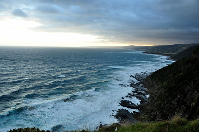 Sunset over the ocean as we headed back to Melbourne