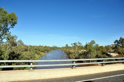 A river we drove over, normally has no water in it