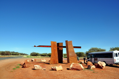 Quick stop at our only turn on the way to Uluru