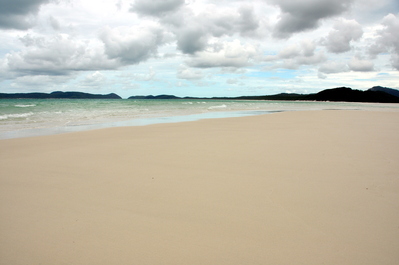 The beach is really huge