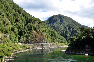 Hills and river