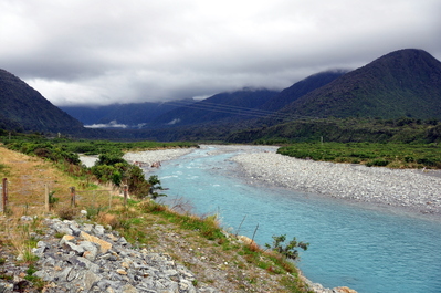 Blue melt water river