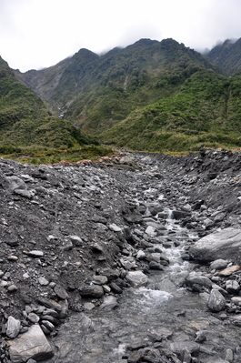 Runoff stream out of the mountains