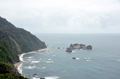 Last coastal view before turning inland