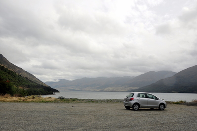 My little car with random lake