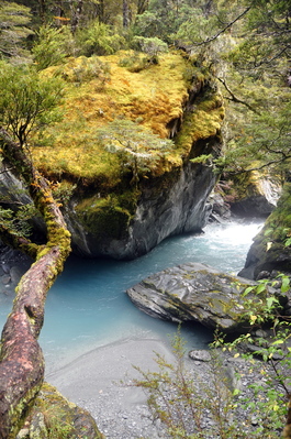 Rocks and trees and water