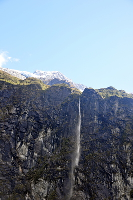 Waterfall high up the mountain