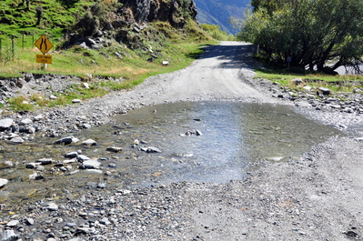 One of the fords, look at the nasty rocks sticking out of it
