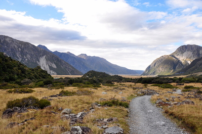 Walking in the area around Mt. Cook