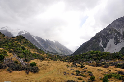 Walking in the area around Mt. Cook