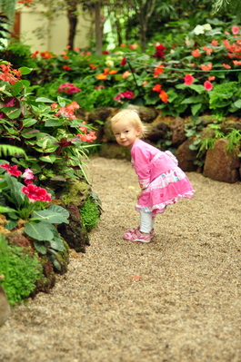 Kiera sneaking up on mommy
