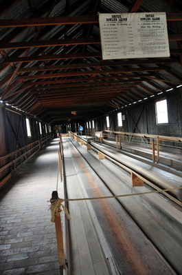 Old-timey bowling alley