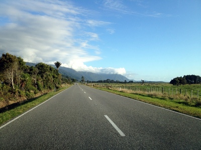 Road and mountains